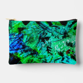 穏やかな青の抽象芸術カットソーバッグ、平和な青の芸術 アクセサリーポーチ