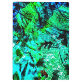 穏やかな青の抽象芸術クリップボード、平和な青の色 クリップボード (裏面)