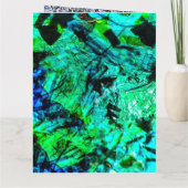 穏やかな青の抽象芸術折り畳みグリーティングカード,ハルシオン カード (裏面)