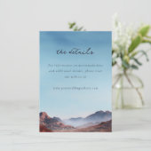 穏やかな青の水彩山岳風景 エンクロージャーカード (スタンド正面)