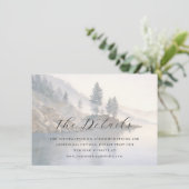 穏やかな青の水彩画の風景 エンクロージャーカード (スタンド正面)