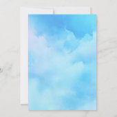 穏やかな青の水彩結婚式招待状 招待状 (裏面)