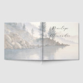 穏やかな青の水彩風景 ゲストブック (全面)