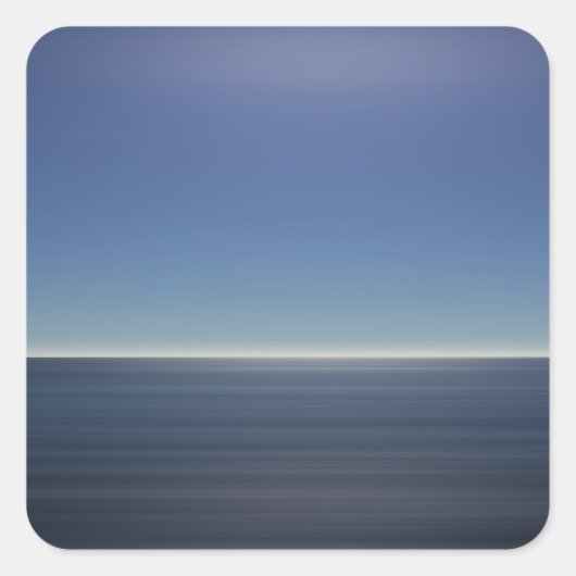 穏やかな青の海 スクエアシール (正面)