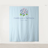 穏やかな青の花束 タペストリー (正面)