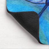 穏やかな青トンボ穏やかな水色 マウスパッド (コーナー)