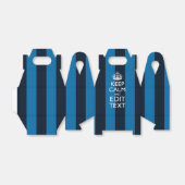 穏やかな青保色のテキストストライプ フェイバーボックス (折り畳みなし)