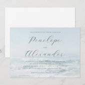 穏やかな青波の優雅さ 招待状 (正面/裏面)