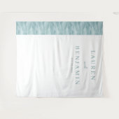 穏やかな青緑の波 タペストリー (正面(横))