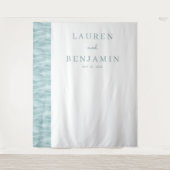 穏やかな青緑の波 タペストリー (正面)