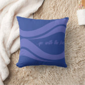 穏やかな青「流れに沿って進む」 クッション (ブランケット)