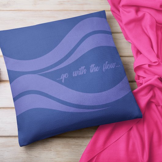 穏やかな青「流れに沿って進む」 クッション