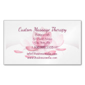 穏やかな静かな美しい平和な蓮の花 マグネット名刺 (正面)