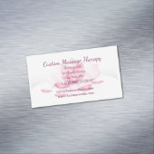 穏やかな静かな美しい平和な蓮の花 マグネット名刺 (インサイチュ)