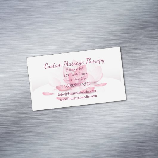 穏やかな静かな美しい平和な蓮の花 マグネット名刺 (インサイチュ)