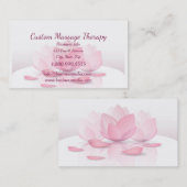 穏やかな静かな美しい平和な蓮の花 名刺 (正面/裏面)