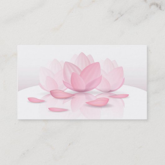 穏やかな静かな美しい平和な蓮の花 名刺 (裏面)