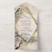 穏やかな静けさ日本のテーマ オールインワン招待状 (内側)