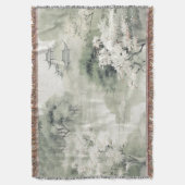 穏やかな静けさ日本のテーマ スローブランケット (正面縦)