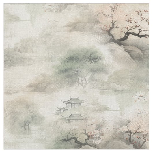 穏やかな静けさ日本のテーマ ファブリック (クローズアップ)