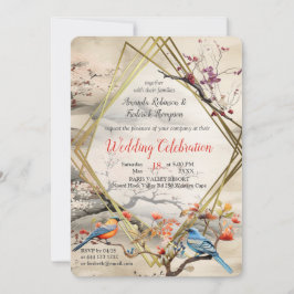 穏やかな静けさ日本のテーマ 招待状