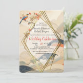 穏やかな静けさ 和風テーマ 招待状 (スタンド正面)