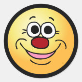 穏やかな顔グンピー ラウンドシール (正面)