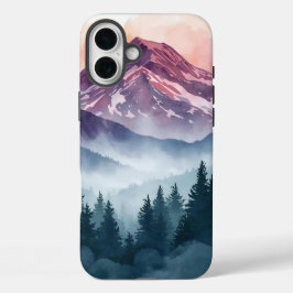 穏やかな風景ケース – 水彩山脈 iPhone 16 PLUSケース