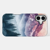 穏やかな風景ケース – 水彩山脈 iPhoneケース (裏面横)