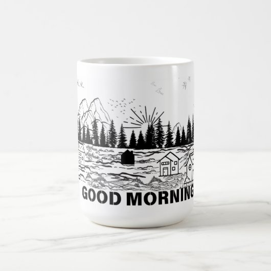 穏やかな飛行 コーヒーマグカップ (中央)