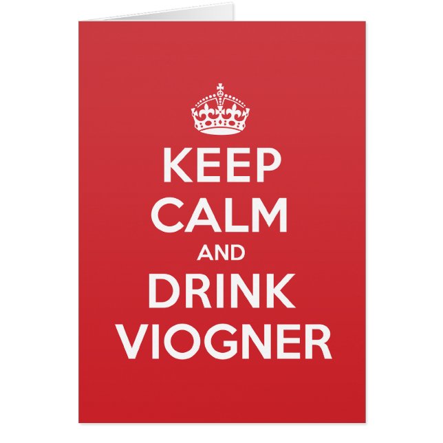 穏やかな飲み物のViognerの挨拶のメッセージカードを保って下さい (正面)