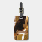 穏やかな馬の白い炎 ラゲッジタグ (正面縦)