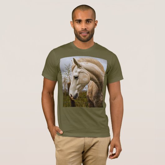 穏やかな魂の馬 Tシャツ (正面フル)