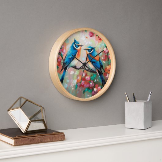 穏やかな鳥の保護区 壁時計 (オフィス)