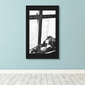 穏やかな鳩 キャンバスプリント (インサイチュ (ウッドフロア))