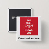 "穏やかな"パーソナライズなボタンを保って下さい 缶バッジ (正面&裏面)