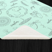 穏やかな、落ち着いたシンボル、幸福 シェルパブランケット