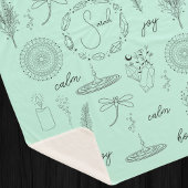 穏やかな、落ち着いたシンボル、幸福 シェルパブランケット