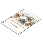 穏やかなEwe：柔らかい羊毛 ノートブック (左側)