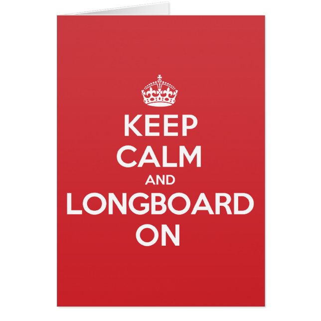 穏やかなLongboardの挨拶のメッセージカードを保って下さい (正面)
