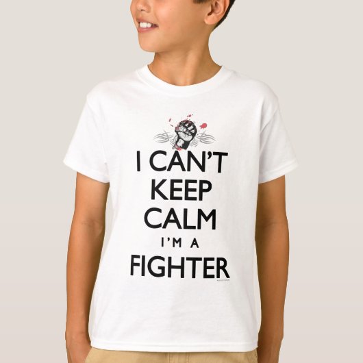 穏やかなMMAの戦闘機を保つことができません Tシャツ (正面)