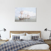 穏やかなSで他の船積みをしているホイとラッガー キャンバスプリント (インサイチュ (寝室))