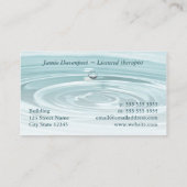 穏やかなWaterdropの名刺 名刺 (裏面)