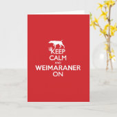 穏やかなWEIMARANER NOTECARDSのブランクを保って下さい カード (黄色い花)