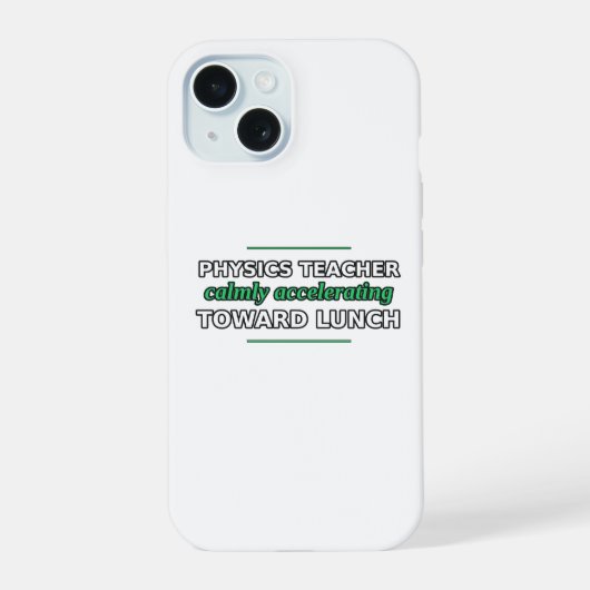 穏やかにランチへ加速する物理教師 Case iPhone 15ケース (裏面)