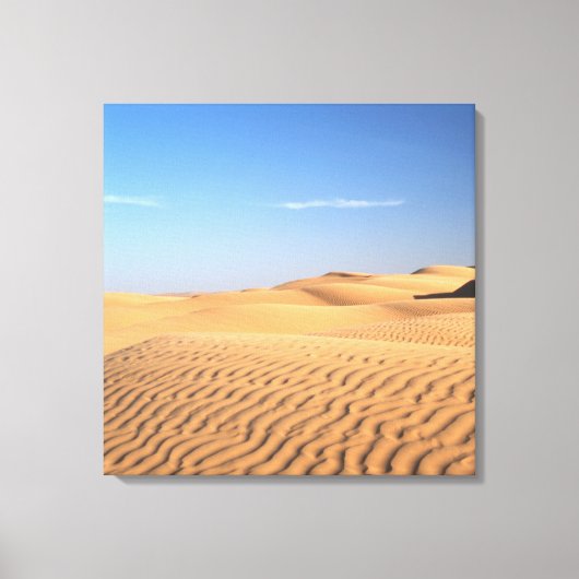 穏やかに流れる砂漠の砂… キャンバスプリント (正面)