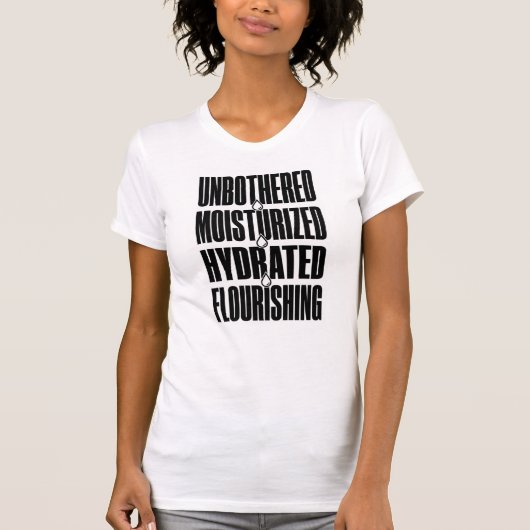 穏やかに潤い満たされ繁栄するマントラ Tシャツ (正面)