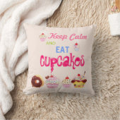 穏やか保ち、カップケーキを食べて下さい クッション (ブランケット)