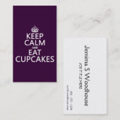 穏やか保ち、カップケーキを食べて下さい 名刺 (正面/裏面)