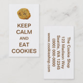 穏やか保ち、クッキーを食べて下さい 名刺 (正面/裏面)
